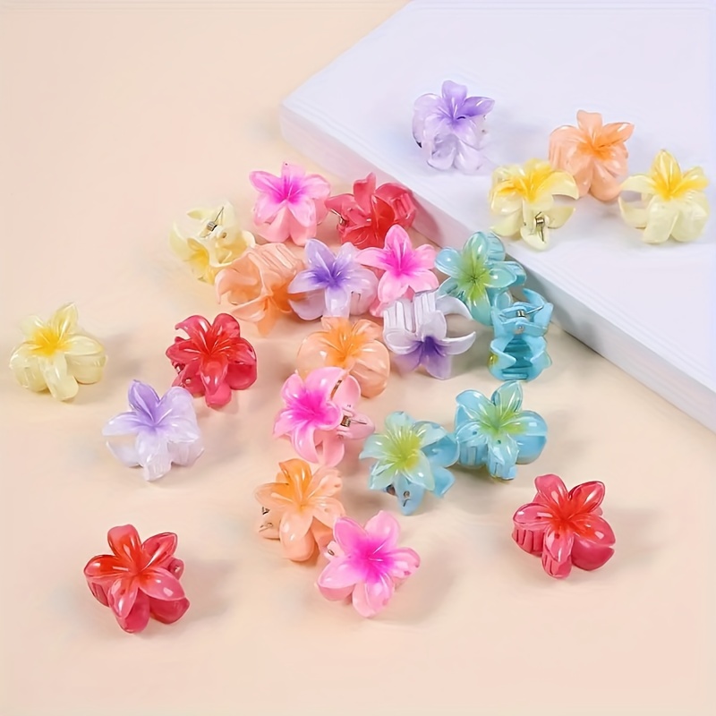 

24pcs/set Flower Small Hair Claw Sweet Cute Fashion Hairpin, Suitable For , The For Gifts And Girlfriends On Parties And