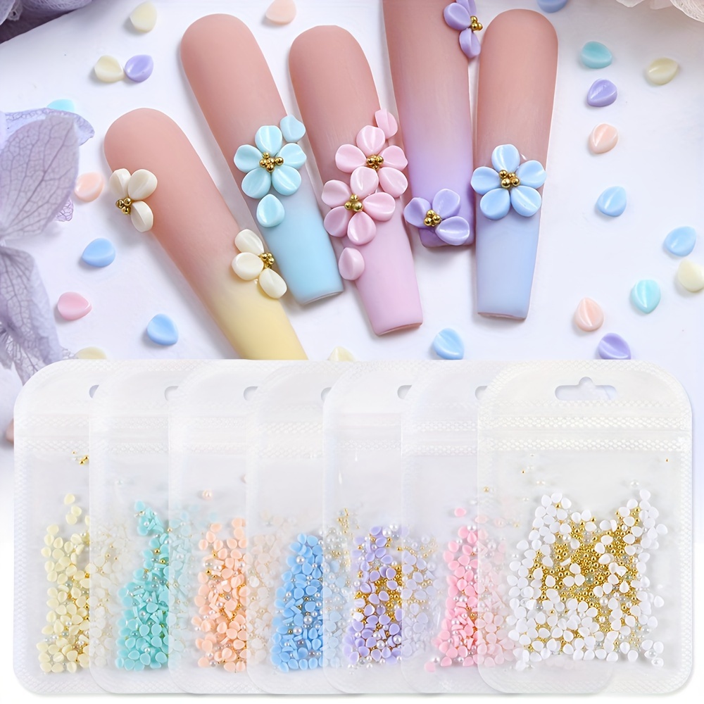 

A Set Of 150pcs*7 Packs Of Small Round Decoration Materials For Gel Patches Diy