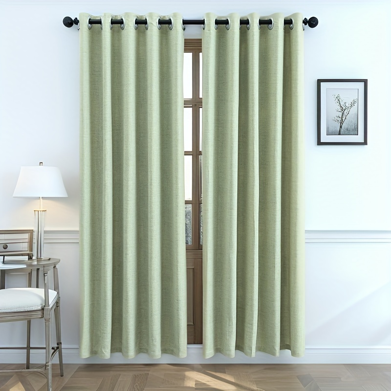 TEMU 1pc Solid Color Sheer Curtain, Light-filtering Translucent Drapes, Versatile Style For Living Room, Bedroom, Balcony, Home Decor , Light