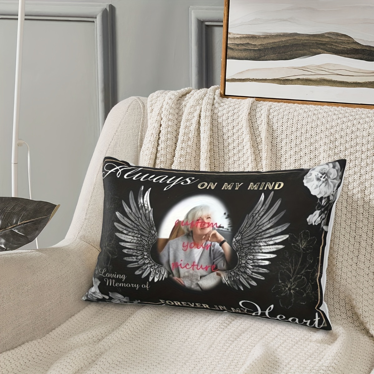 

Custom Pillow - Soft Plush, Single-sided Print, 12x20 Inch - Perfect For Bed, Sofa, Or Car Decor - Ideal Gift For Family & Friends