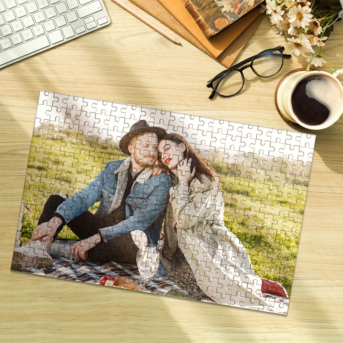 

Custom Photo Puzzle - Personalized Wooden Jigsaw, Family & Like Weddings, Anniversaries, Birthdays