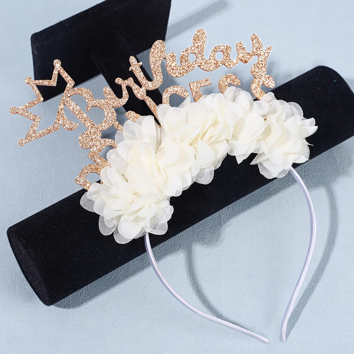 Image of 1pc Birthday Princess Headband For Women Sweet Colorful Hair Hoop No Slip Hair Band Hair Accessories For Women Birthday Dress Up