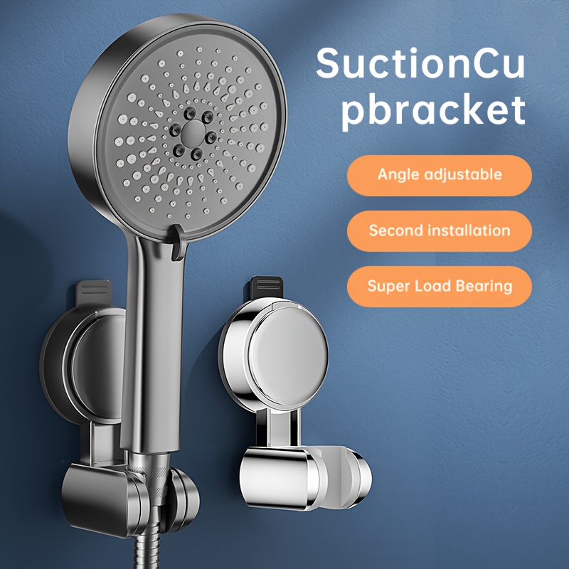

Jiayun Adjustable Suction Cup Shower Head Holder - No-drill, Removable Bathroom Accessory For Easy Installation