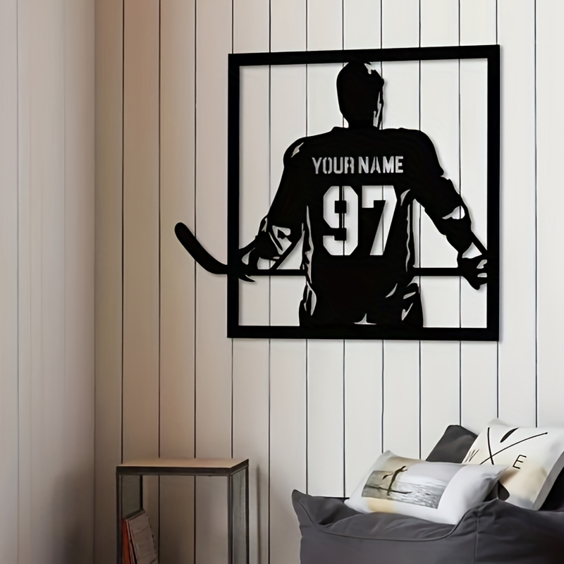 

Room Decor Customizable Iron Wall Art, Personalized Jersey Number Metal Decor, , With Ideal Gift For Hockey Fans