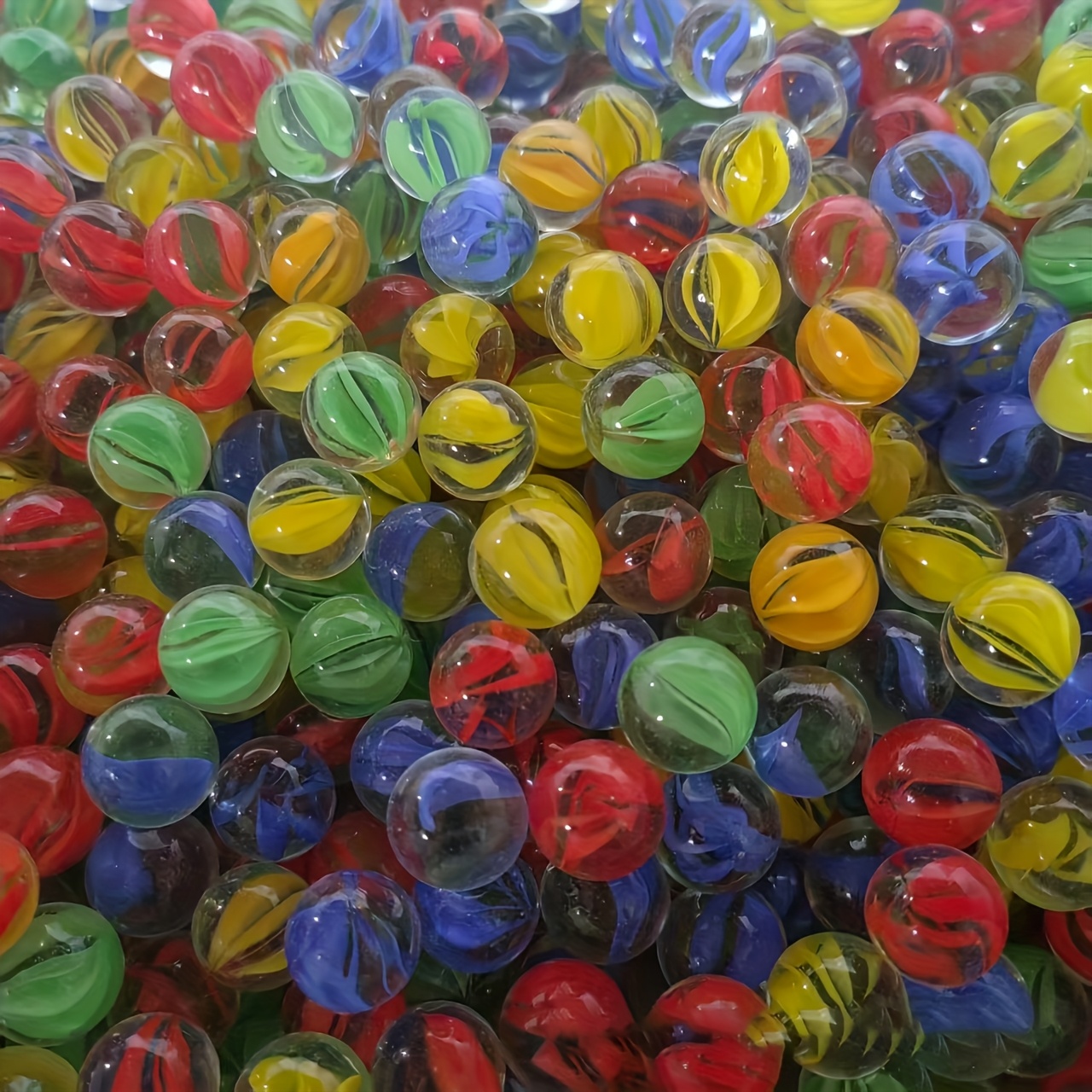 TEMU 111pcs Glass Marbles In Bulk, Decorative Marbles, Bright Mixed Colors Suitable For Home Decoration, Party Gift Glass Balls Decorative Glass
