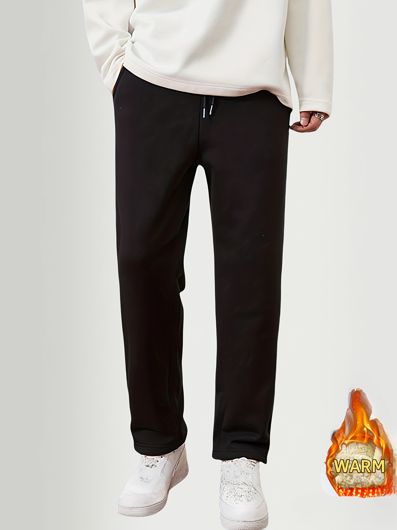 mens   fleece         fit sweatpants   drawstring     cuffs for   details 3