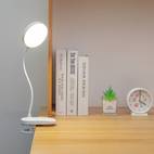 flexible led clip on desk lamp reading light with touch control adjustable brightness and color temperature usb rechargeable 800mah battery soft non white suitable for office bedroom bedside reading clip usb charging lamp