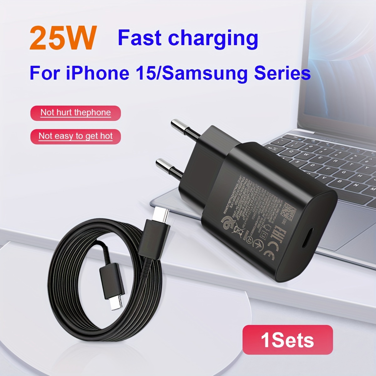 

25w Charger Fast Charging, With 3ft Cable, For Samsung Galaxy S23, S22, S22 Plus, S20/s21 Ultra Plus, Note 20/ Note 10 Plus, Pps Charger And Charger Cord