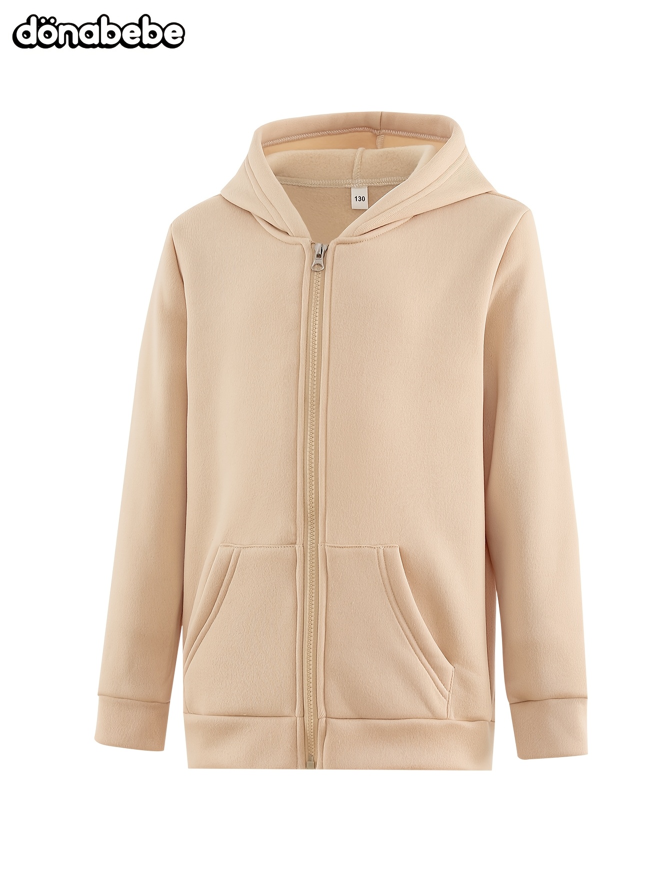 donabebe giacca cappuccio a maniche lunghe zip ragazzi felpa
