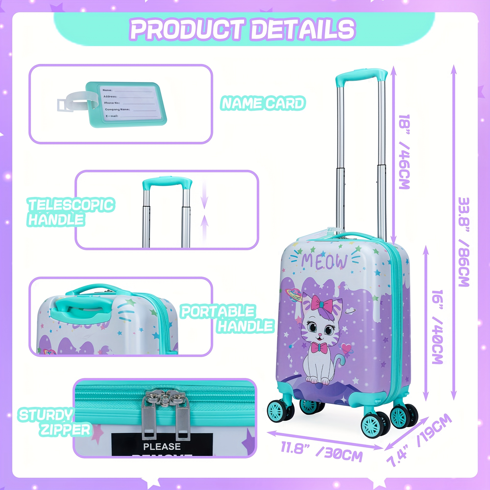 Valigia Pieghevole Per Bambina Valigia Bambina Con Unicorno