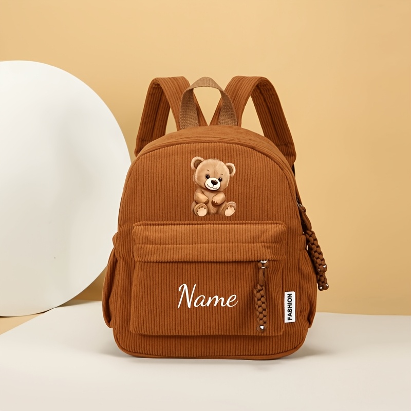 TEMU Mini sac à dos décontracté de rentrée scolaire avec nom personnalisable, de petite taille, en nylon, léger et confortable, simple et élégant,