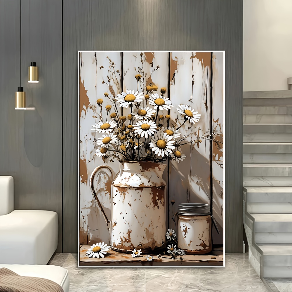 

Vintage Floral Canvas Print, , 31.49 .24 Inches, Modern Abstract Art Poster, Elegant Botanical Wall Decor For Bedroom And Living Room