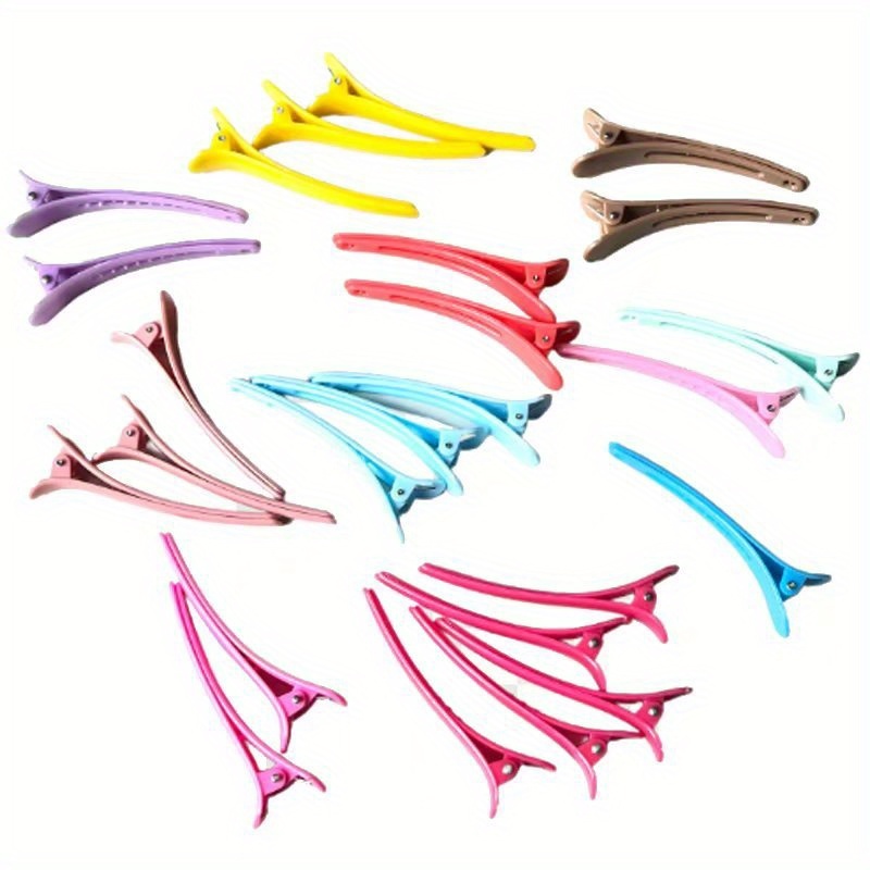24 Bunte Haarspangen – Matte Krokodilclips Ohne Falten, 7,9 Cm