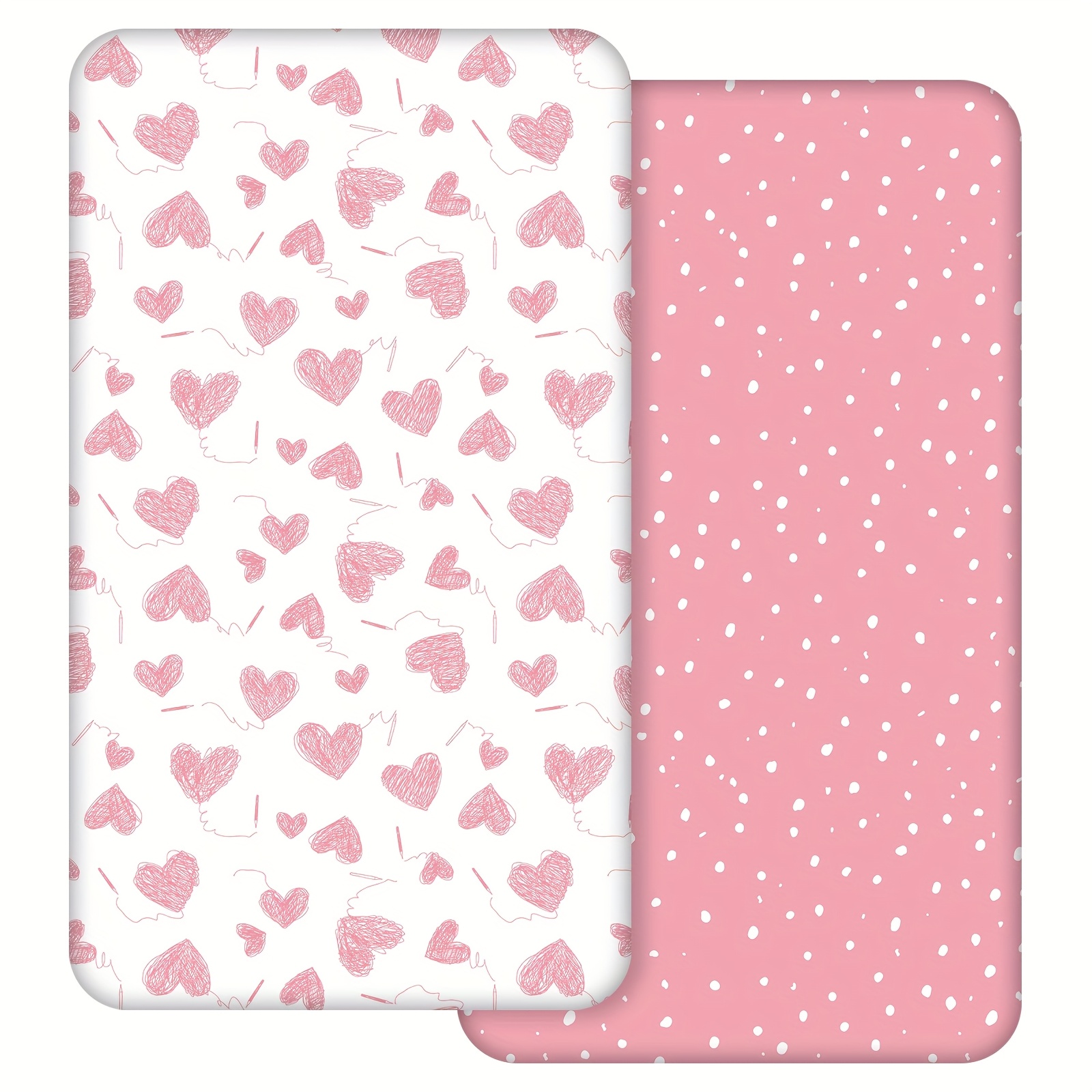 2pcs Crib Fitted Sheet Set, Cute Design Newborn Baby Bedding Sheet, Soft And Breathable Fitted Sheet For Baby Cot, Best Christmas And Halloween Gifts For Baby Girls And Boys
