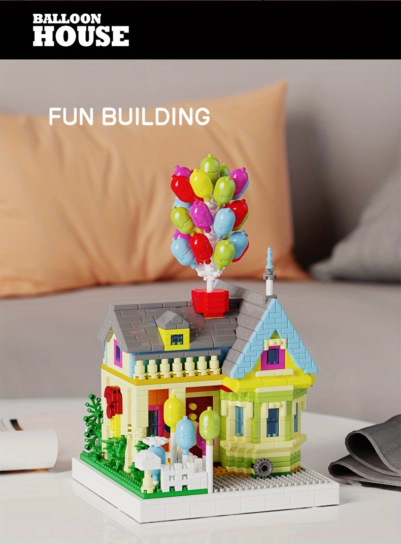 1249pcs balloon house building blocks set creative colorful Temu