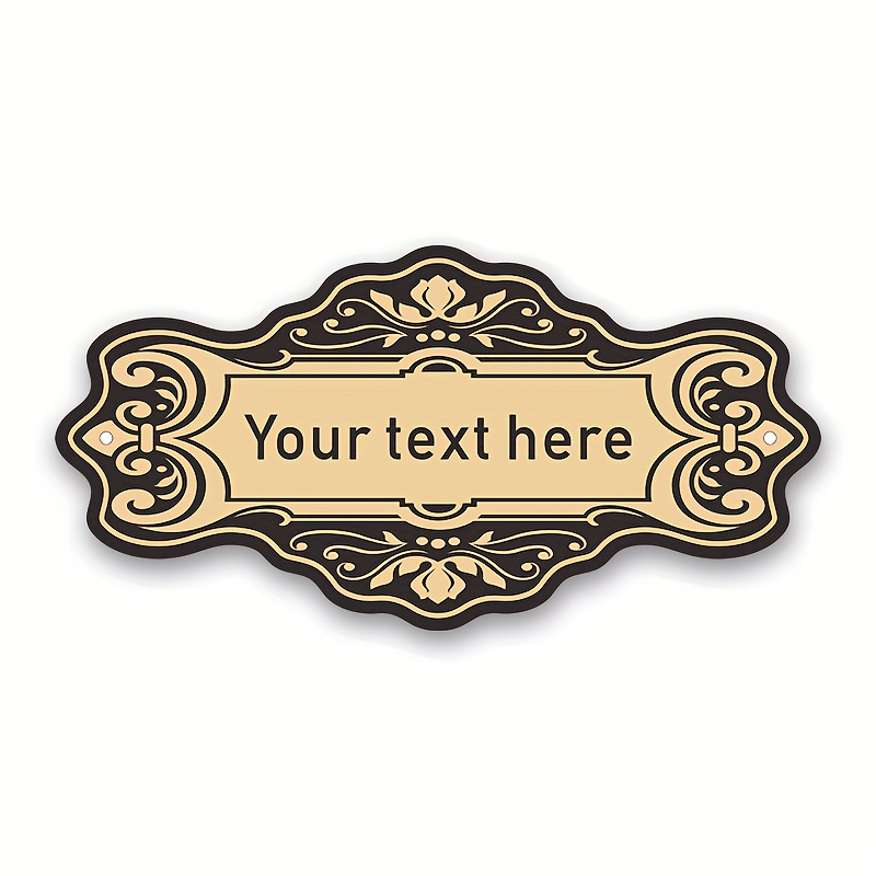 TEMU 1pc, Personalized Custom Aluminum-plastic House Number Plate, Door Plate And Sign, Home Door Number, Indoor Or Outdoor Entrance Door Courtyard