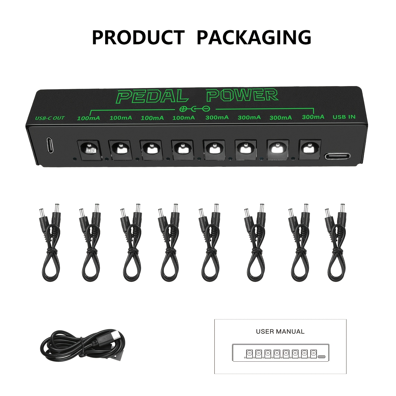 TEMU Upgrade Guitar Pedal Power Supply For Effect Pedal, 8 Output For 9v Pedal