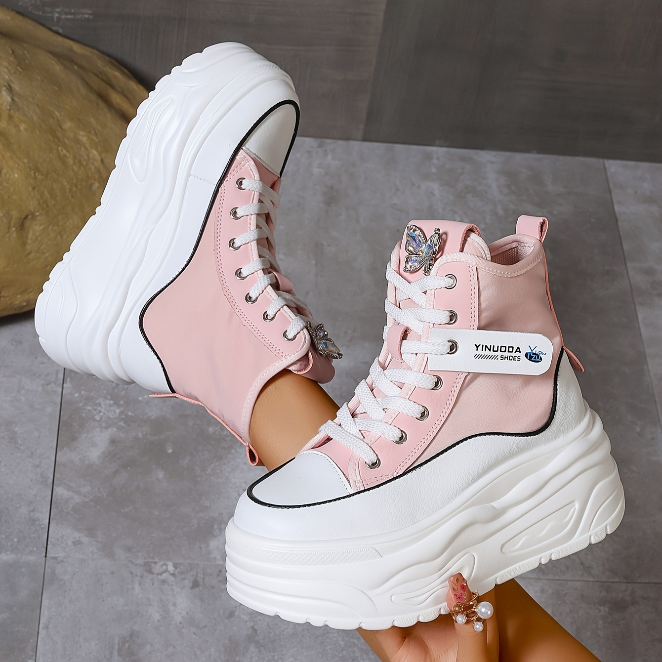 zapatillas altas mujer yinudda eleva estilo zapatillas chic Temu