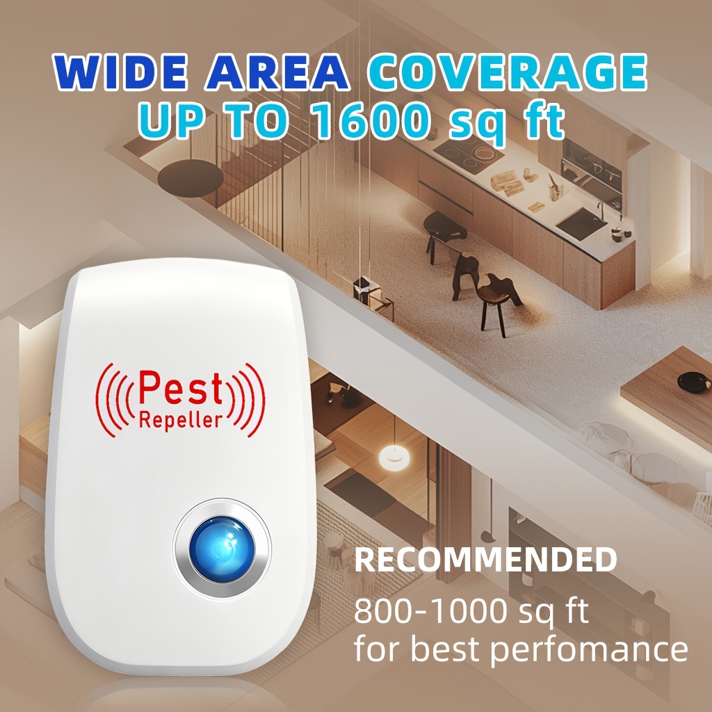 8pcs USB Plug-in Smart Soundwave Technology Rodent Repeller, Soundwave Technology Pest Repeller, Sonic Wave Technology Pest Repeller - USB Plug-in - Indoor Mouse Repeller - Rodent Repeller - 360° Full Room Coverage, Effectively Repels Mice