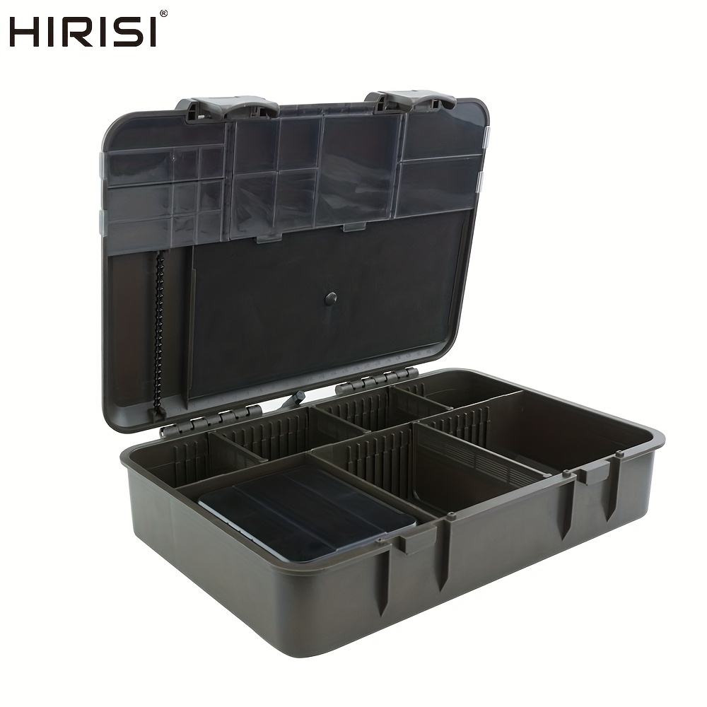 

Hirisi Carp Fishing Box Portable Fishing Accessories Box Compartments Fishing Box Fishing Tackle W511