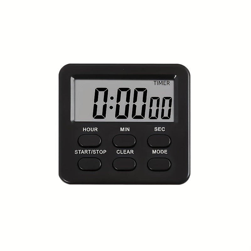 TEMU Digital Kitchen Timer, Multifunctional Alarm Clock, Countdown/up-timer, 24-hour Clock, Memory Function, Large Lcd Display, Magnet/hanging