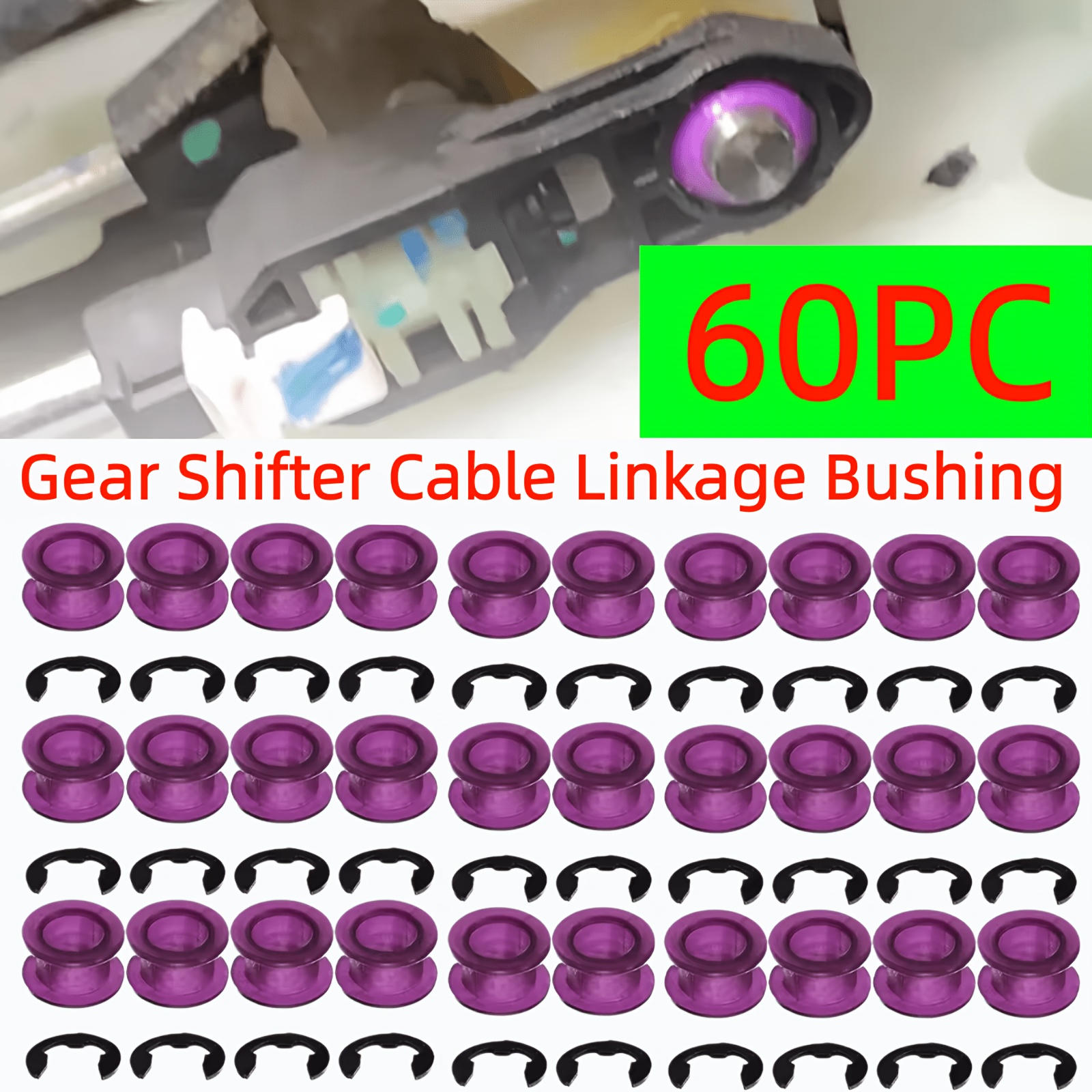 TEMU 60pcs Gear Shifter Cable Bushing Sleeve Ends Grommet Fix For Fiat For Swift Sport Sx4 Repair Kit