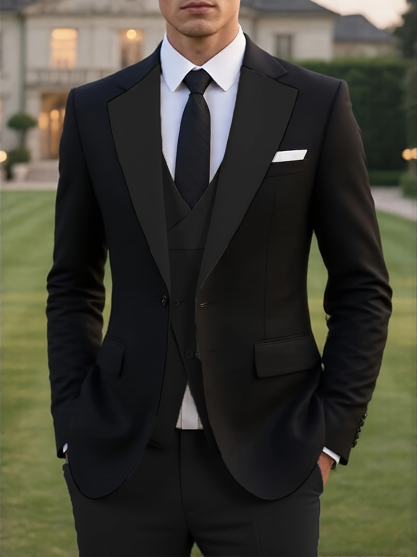 [Madingas kostiumas] 3 dalių kostiumas | Vyriškas madingas oficialus renginys, vestuvinis kostiumas, elegantiškas vestuvių vakarėlio kostiumas, kasdienis verslo drabužis, darbo apranga