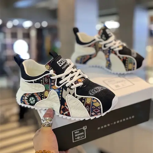 autumn popular cricket shoes mens casual and versatile heightened soft soled soft faced sneakers