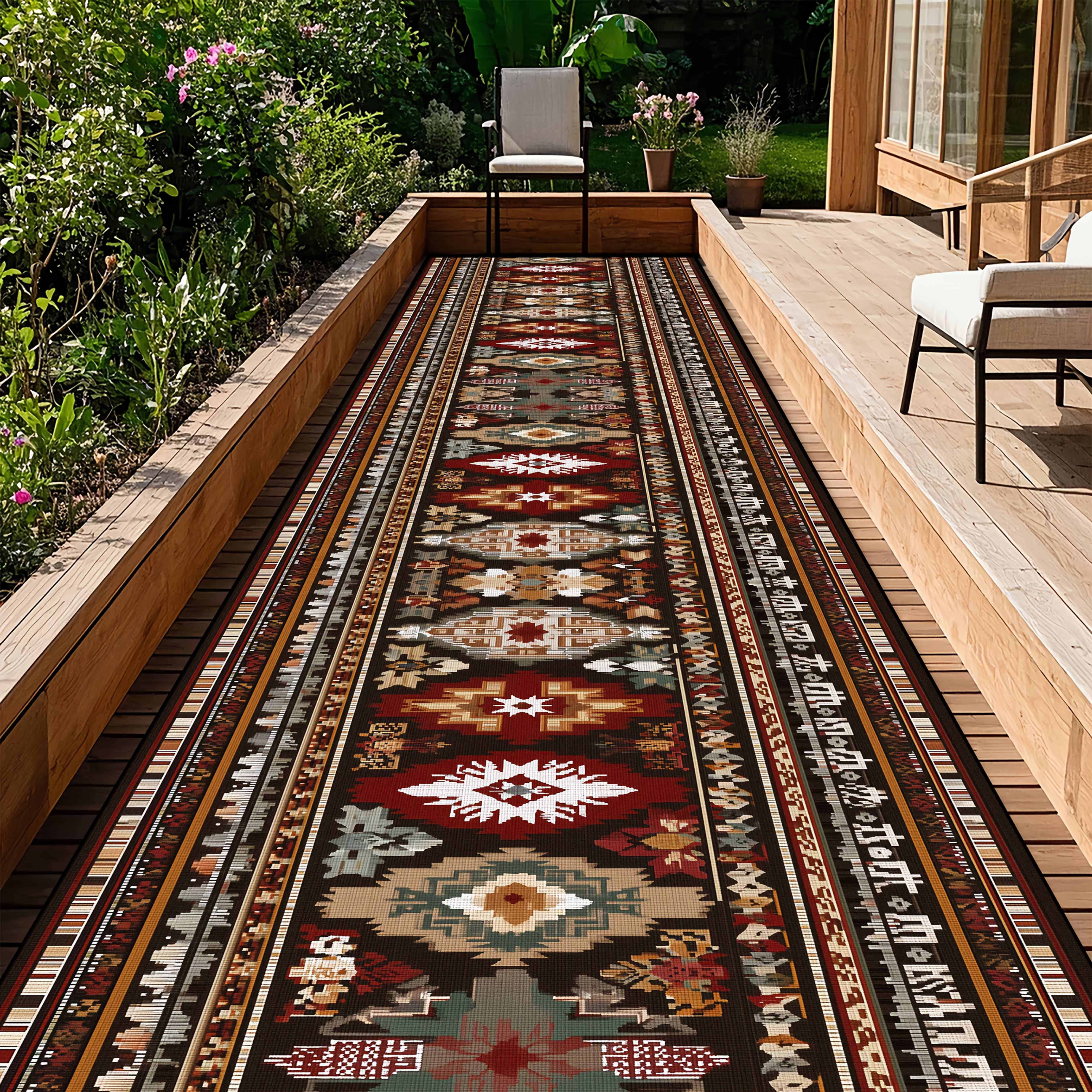 Versand: *. Golden Samt, Teppich mit aufwendigem geometrischem Muster, kreativer rutschfester Eingangsteppich mit geometrischem Muster, Küchen- Bauernhaus-Teppich im marokkanischen Stil, böhmischer