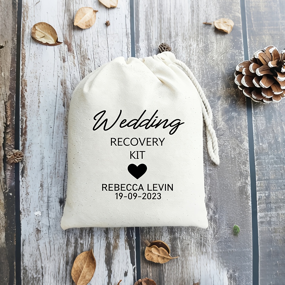 TEMU Gift For Her/him 5 Customized Wedding Recovery Kits For Hangovers, The Bride, Groom, Bridesmaids, Groomsmen, And Guests As A Welcome And Thank