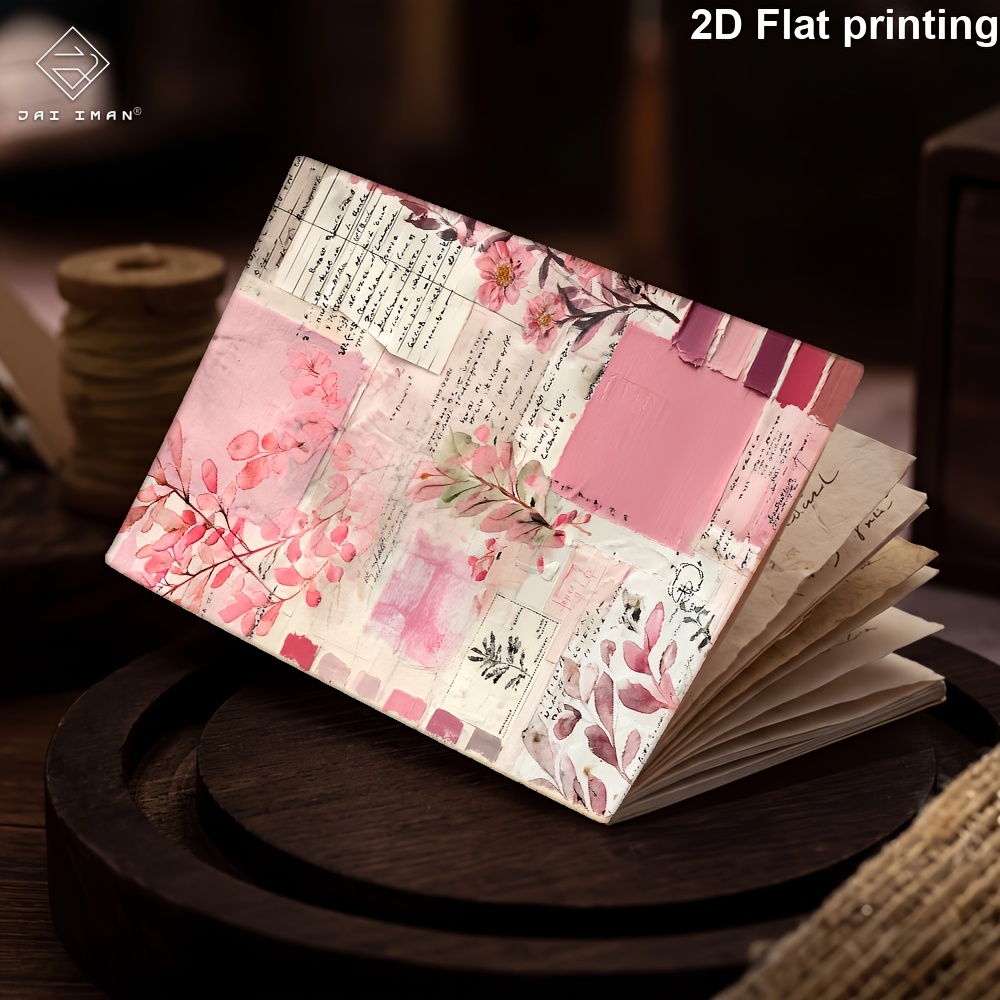 TEMU Jai Iman 96 Pages (non-repeating Patterns) A5 Size 2d Flat Colorful Style Junk Journal Book For Personal , Cardmaking, Art, Hand , Diary,
