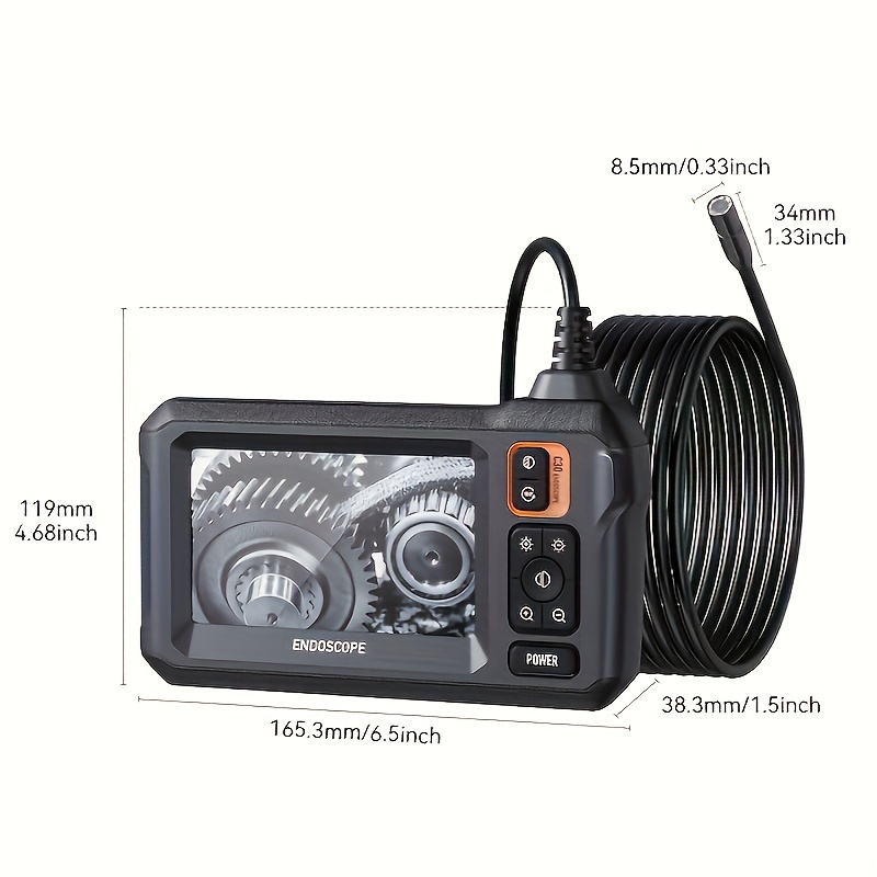 Astonishing 4.3 Inch IPS LCD Screen Industrial Endoscope 8mm Single lens IP67 Endoscope Camera, Auto Repair Plumbing House Auxiliary 4 Astonishing 4.3 Inch IPS LCD Screen Industrial Endoscope 8mm Single lens IP67 Endoscope Camera, Auto Repair Plumbing House Auxiliary - Image 4