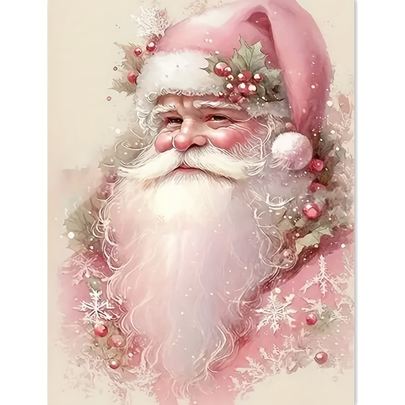 

Santa Claus 5d Diy Kit, Acrylic Drills, Mosaic Art For Decor, Party Gift - 11.8x15.75 Inches, Best For Christmas