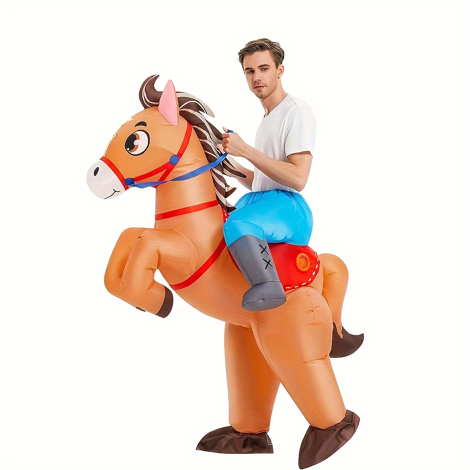 

Inflatable Horse Costume Costume For Adult Men Women Plus Size, Riding Costume Funny Toys Costume Adult Blow Up Costumes