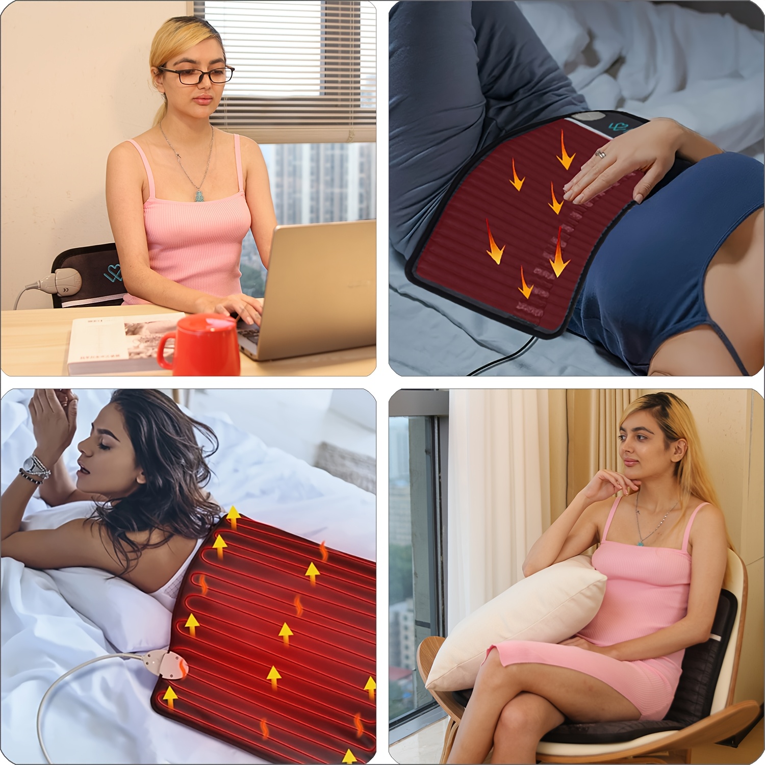 IReviKit Compact Far-Infrared Heating Pad with Amethyst Gems