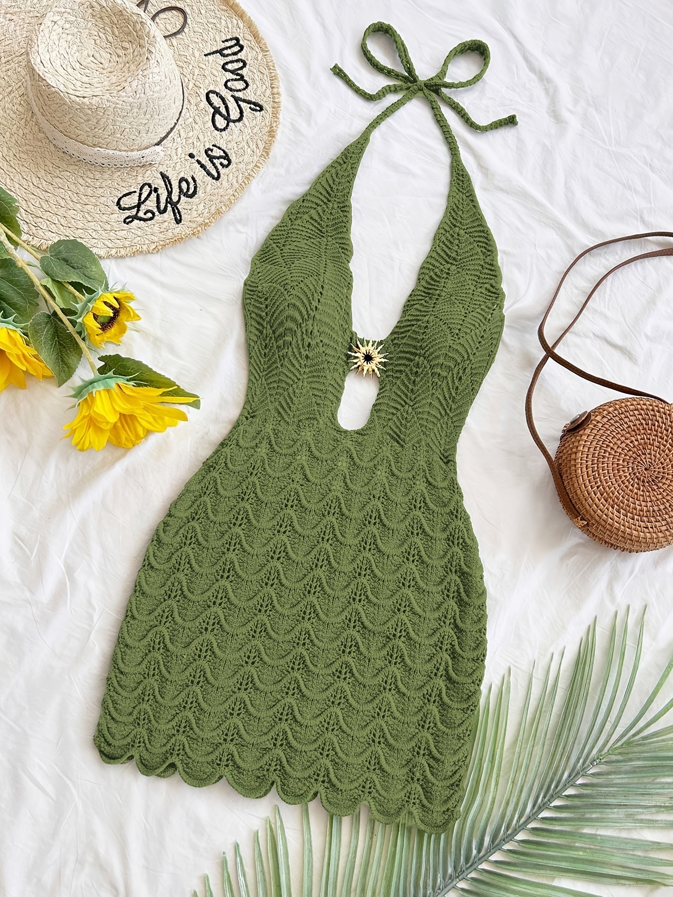 olive green one piece dress Olive Green Dobby Smoked One Piece Maxi Dress