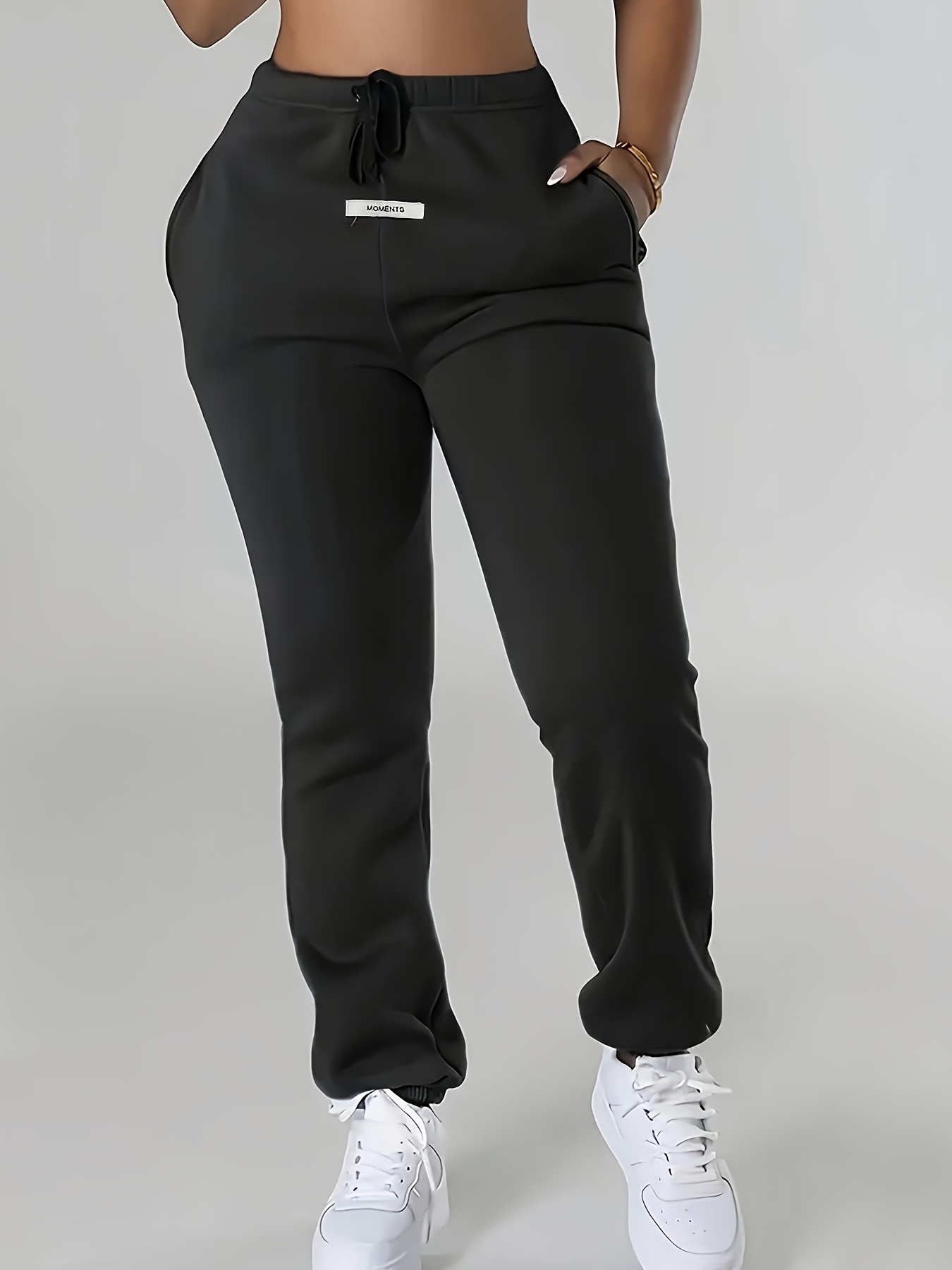 Athletic Pants Walmart Black Joggers Womens Fleece Lined Sport