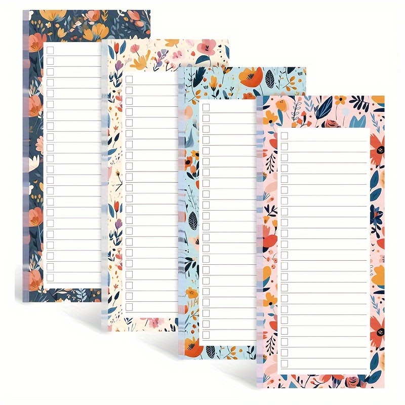 

- For Refrigerator - 4pcs Notepads 50 For Grocery, Shopping, To-do & Reminders