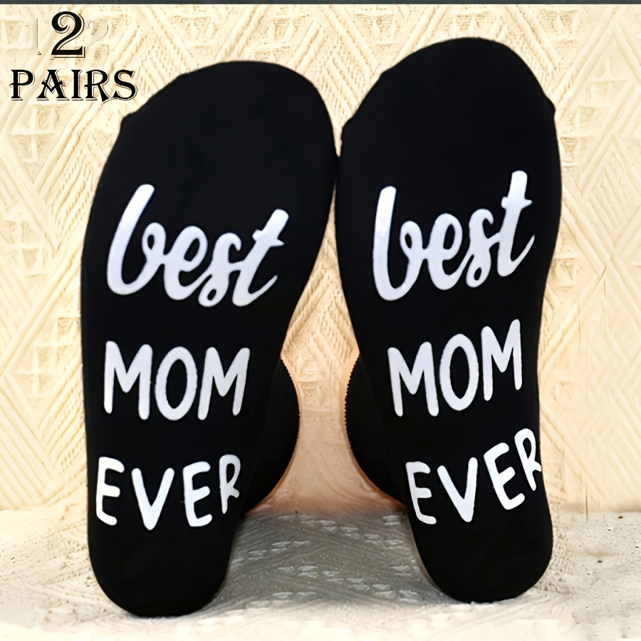 1 2 pair mens socks   dad text letter patterns printed on the soles fun gift socks