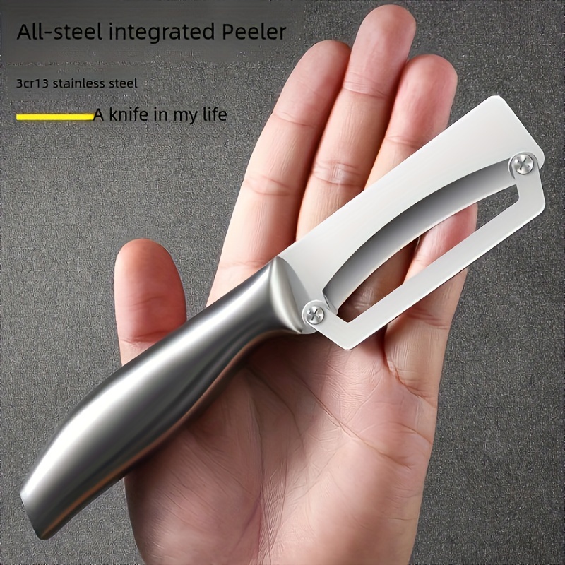 

Stainless Steel Peeler With Sharp Blade - Kitchen Tool For Vegetables And Fruits, Potatoes, Squash, Celery, , Wax Gourd, , Apple - Integrated Design, 1-pack