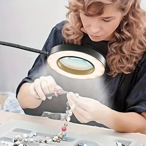 usb-betriebene led-schreibtischlampe mit flexibler schwanenhals- und metallarm, ideal zum lesen, für -aufgaben, werkbänke, zeichnen, nagelkunst, nähen und puzzles