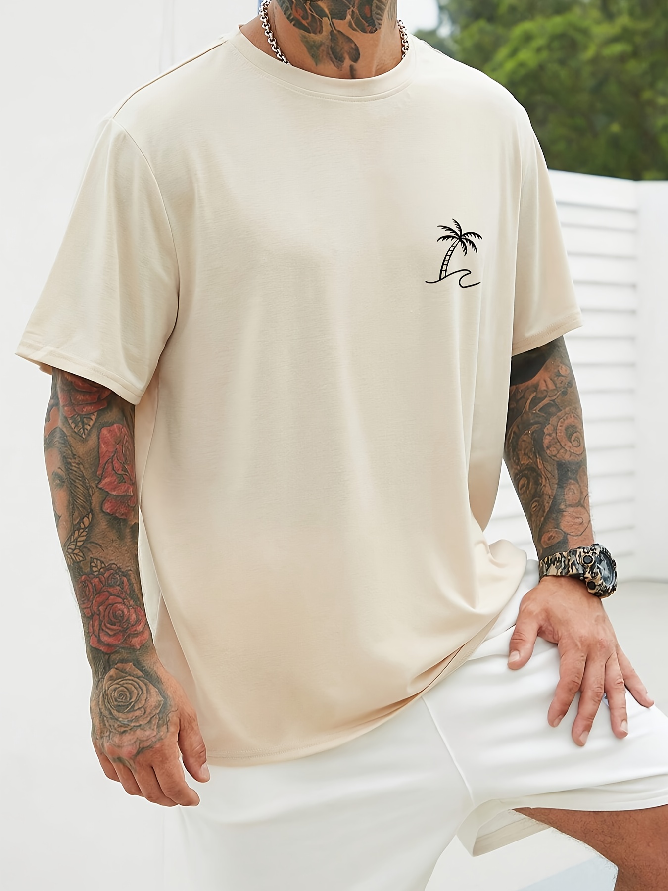 T-shirt uomo in cotone estivo taglio ampio comodo e casual_voghion.com