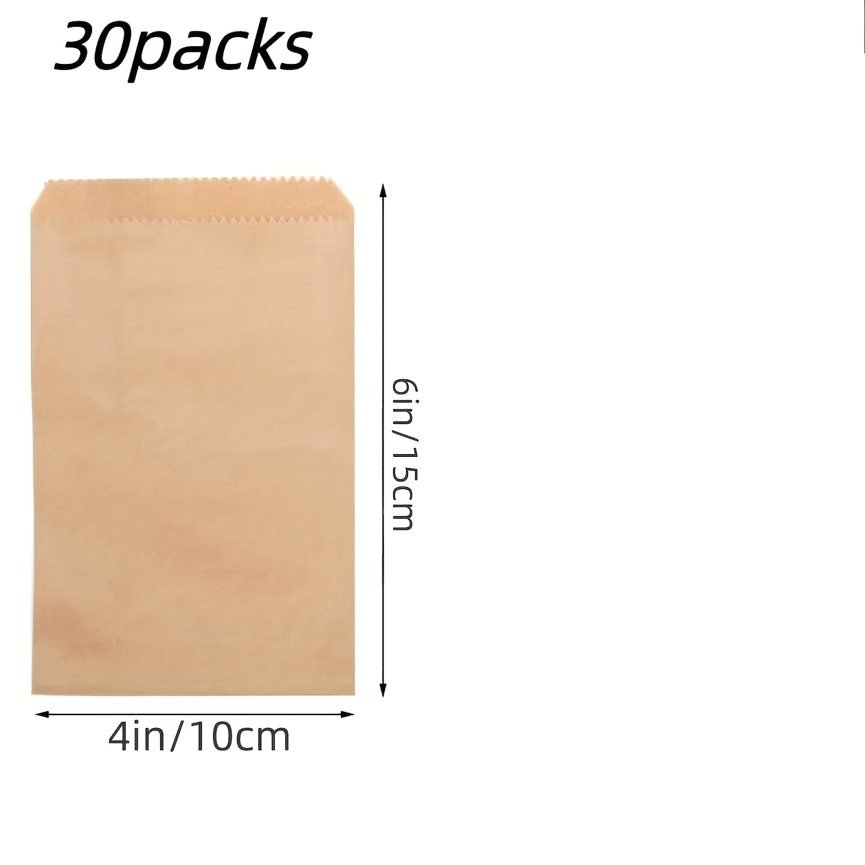 TEMU Gift For Her/him 30 Packs Of Brown Paper Snack Bags (3×5/4×6/5×7 Inches) Envelope Bags Small Flat Party Gift Bags