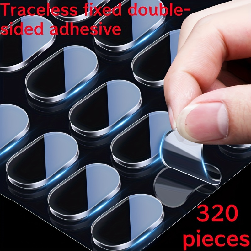 

Waterproof Acrylic Adhesive Mounting Tape, 320pcs, Traceless, Washable And Reusable Double-sided Stickers, Versatile For Home, Office, Car Decorations, Picture Frames - No Residue Removal