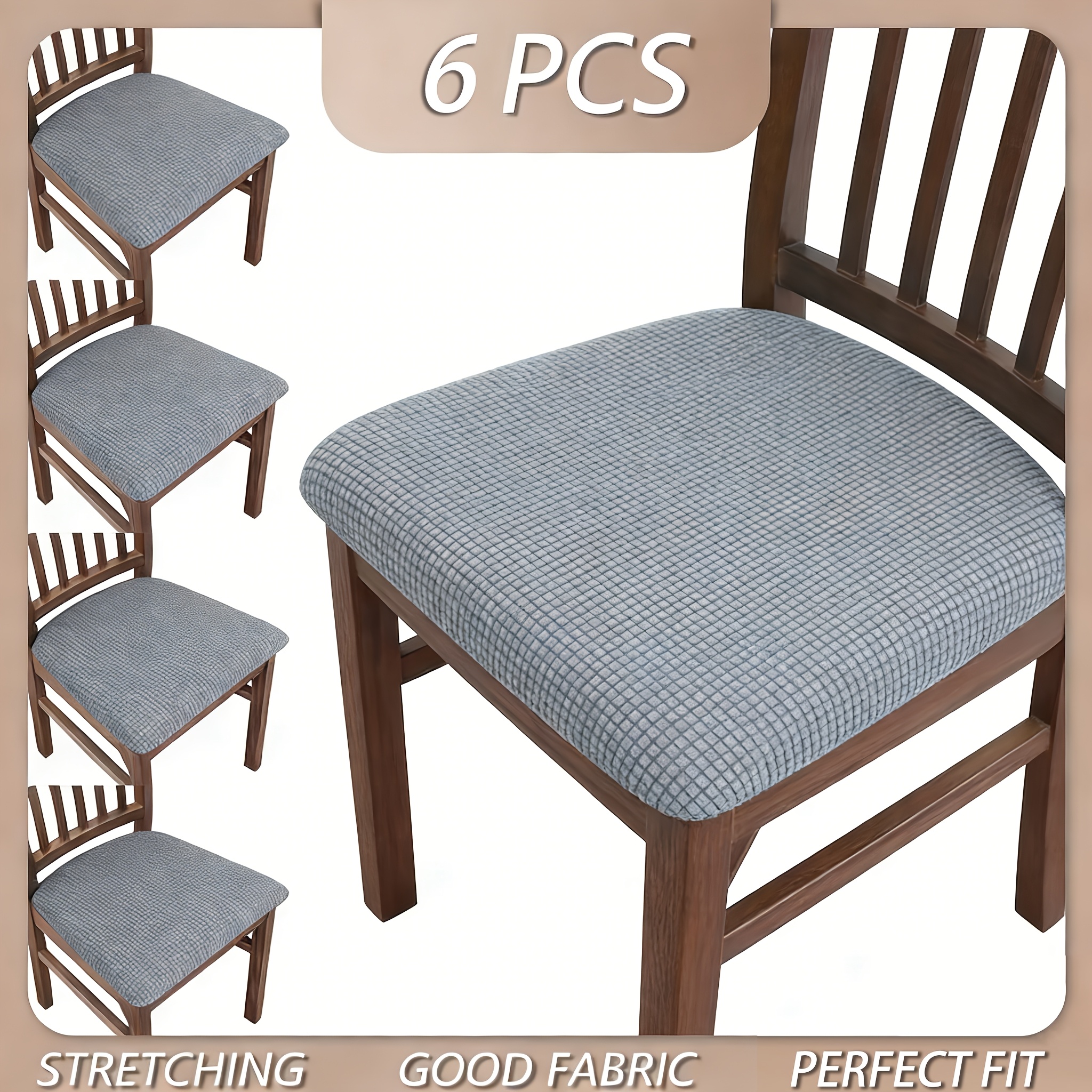 of 4 or 6 solid color stretchy chair covers featuring a easy and elegant design   in   colors soft and comfortable ideal for protecting restaurant chairs serving   protectors and enhancing home decor