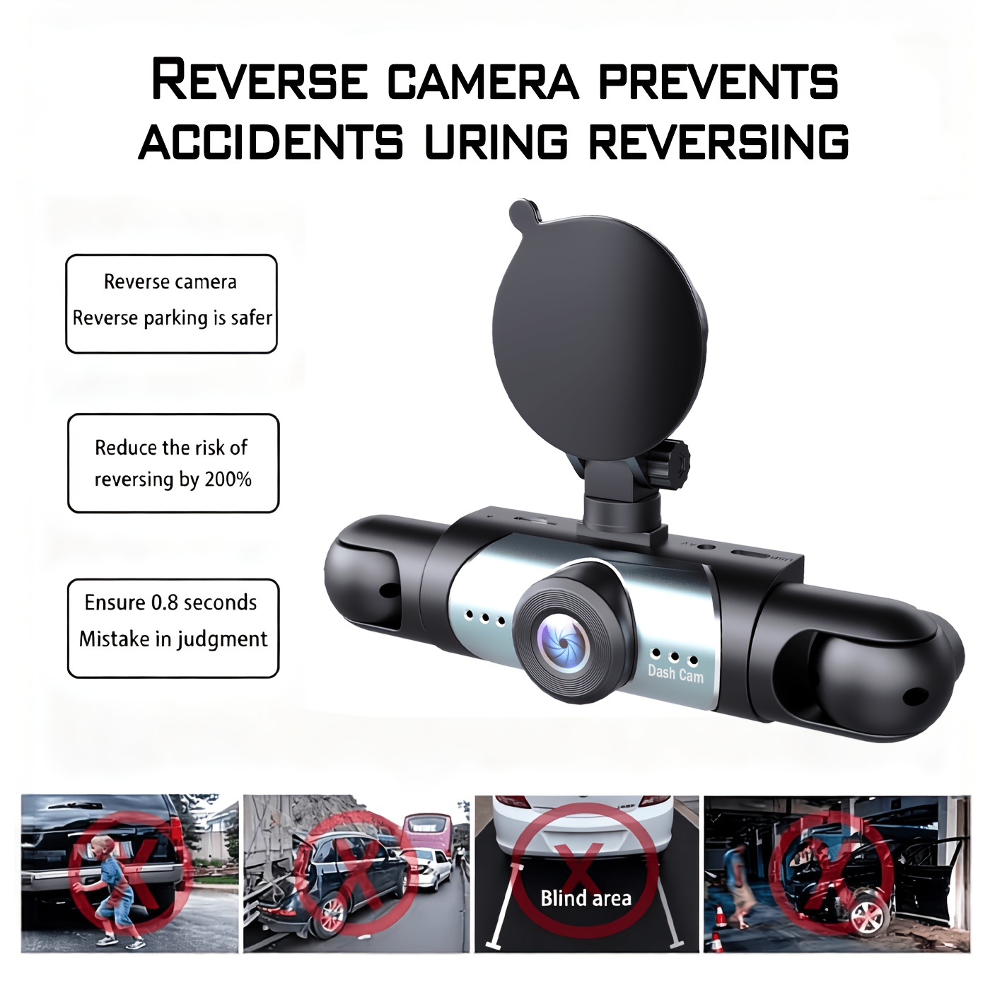halloween christmas gift 1080p dashcam for   channel front rear   with   ips display   loop recording 24h parking monitor   motion detection   64gb memory card Product details 8