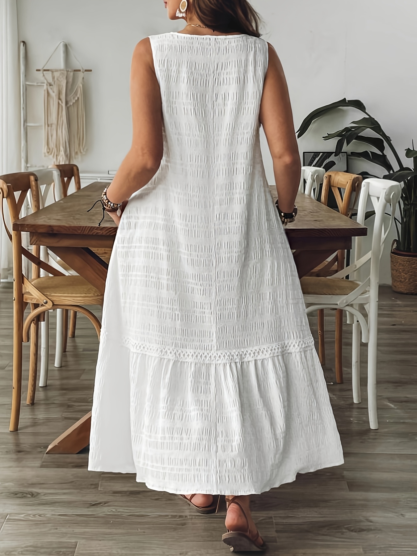 white cutout maxi dress White Front Cut Out Tiered Side Slit Maxi Dress