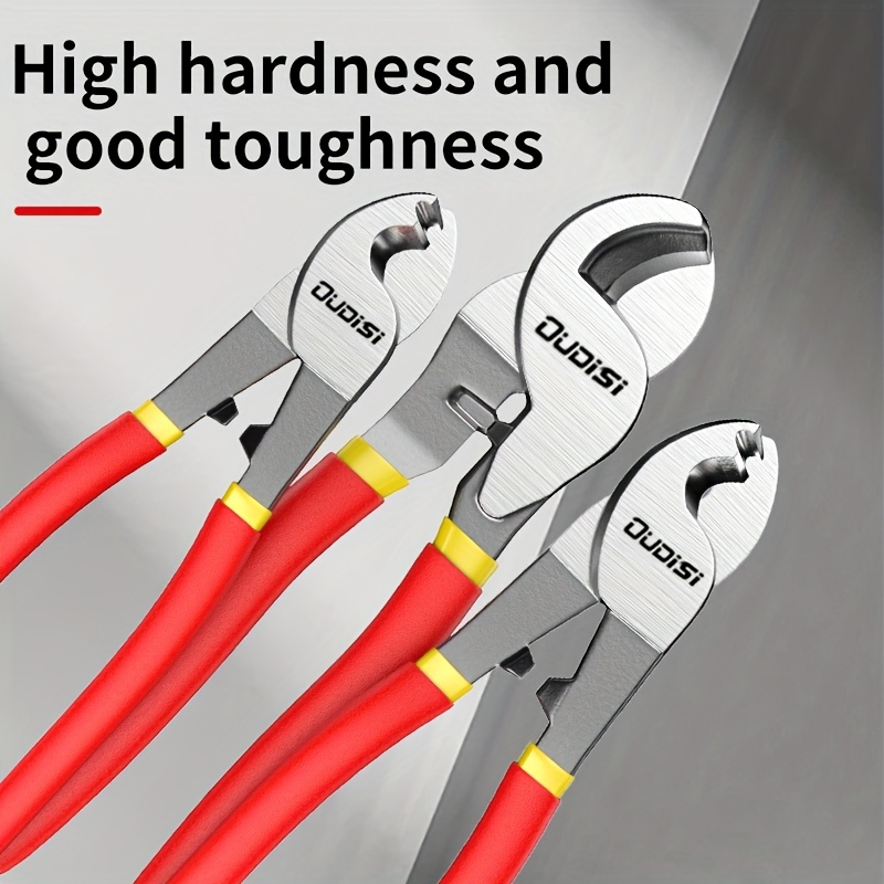 1 stuk 15,24 cm, 20,32 cm, 25,4 cm Draadstrip Tang, Kabelschaar, Chroom Vanadium Staal Gesmeed, Slijtvast en Duurzaam, Gebruikt voor Scherp Snijden van Kabels en Gedraaide Draden, Comfortabele Greep, Precies Snijden