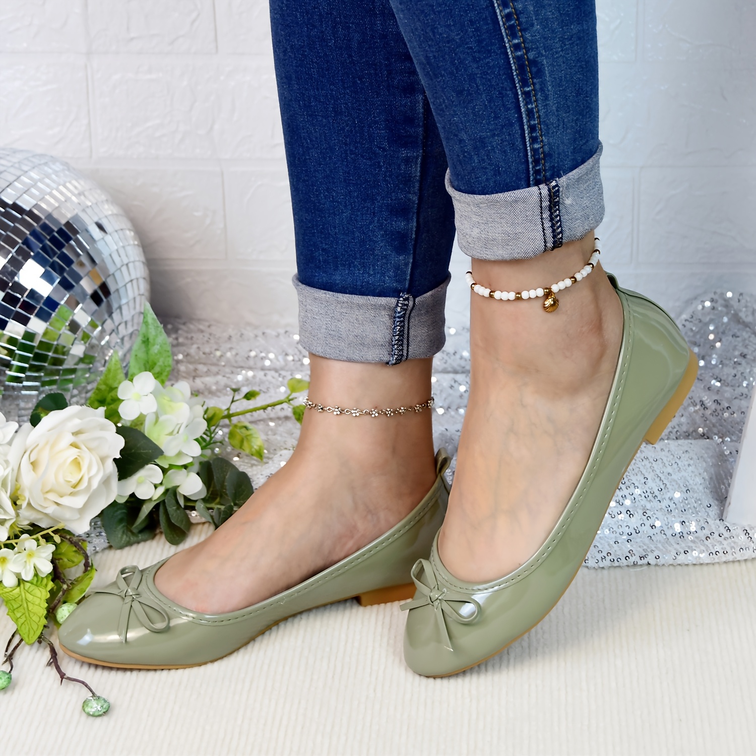 Womens Ballet Flats Comfortable Soft Sole Shallow Mouth