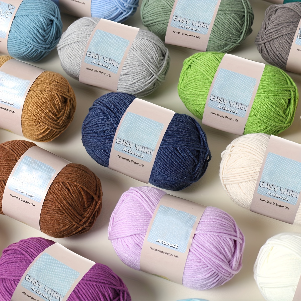 

1pc Yarn For Knitting 80% Acrylic 20% Rayon Yarn 4ply Milk Yarn For Hand Knitting Crochet Worsted Doll Yarn 110m 47g